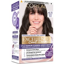 L'Oréal Paris Excellence Cool Creme 4.11 Ekstra Küllü Kahve 192 ml 4 Adet