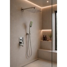 Titanium Design Krom Modern Ankastre Duş Seti