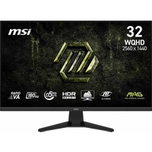 TeknoKapsül Msı 31.5" Mag 325QF E18V, Gaming Monitör, Wqhd, 16:9 Flat, Rapid Va, 180Hz, 0.5ms, Adaptive-Sync