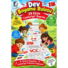 29 Ekim Cumhuriyet Bayramı Dev Boyama Kağıdı Boyama Rulosu Büyük Boy 5 Metre