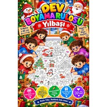 Yılbaşı Yeni Yıl Dev Boyama Kağıdı Boyama Rulosu Büyük Boy 5 Metre