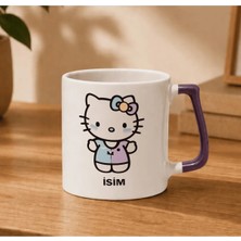 May Kupam Hello Kitty Tasarımlı Isimli Mor Kulplu Kupa Bardak