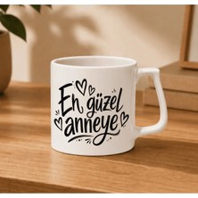 May Kupam En Güzel Anneye Tasarımlı Lüks Beyaz Kupa Bardak