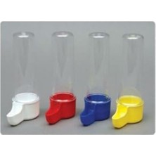 Şeffaf Tüp, 100 ml Kuş Suluğu, Sarı/mavi/beyaz/kırmızı Kapak