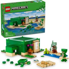 TeknoKapsül LEGO Minecraft Kaplumbağa Plaj Evi 21254-7 Yaş ve Üzeri Macera Oyunları Seven Çocuklar Için 3 Adet LEGO Minecraft Minifigürü Içeren Yaratıcı Oyuncak Yapım Seti, Doğum Günü Hediyesi Fikri (234 Parça)