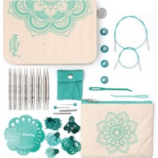 Odea The Mindful Collection The Kindness Set Değiştirilebilir Paslanmaz Çelik Iğneler 10 Cm, Mavi Yeşil ve Ekru, KP36311