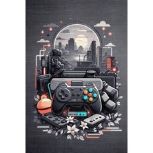TeknoKapsül Blank Şönil Oyuncu Odası Halısı Kaymaz Pamuk Tabanlı Yıkanabilir Antibakteriyel Gamer, Gaming Halısı 200X300