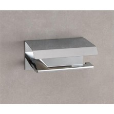 TeknoKapsül System Slımo Kapaklı Tuvalet Kağıtlığı Krom Renk 87X104X156 mm