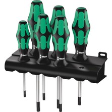 TeknoKapsül Wera 367/6 Tornavida Seti Kraftform Plus Torx + Raf, 6 Parça, 05028062001