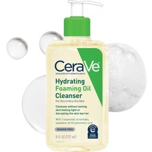 TeknoKapsül Cerave Nemlendirici Köpük Yağı Temizleyici | Yüz ve Vücut Için Skualane Yağı, Hyaluronik Asit ve Seramidler ile Nemlendirici Yağ Temizleyici | Kuru ve Çok Kuru Ciltler Için | Kokusuz ve Kalıntı
