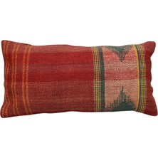 Zehra Abla Halı Yeni El Dokuma Dekorluk Lumbar Kilim Kırlent Yastık Kılıfı 7416