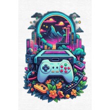 TeknoKapsül Mertens Şönil Oyuncu Odası Halısı Kaymaz Pamuk Tabanlı Yıkanabilir Antibakteriyel Gamer, Gaming Halısı 120X180