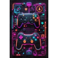 TeknoKapsül Ares Kadife Oyuncu Odası Halısı Kaymaz Pamuk Tabanlı Yıkanabilir Antibakteriyel Gamer, Gaming Halısı 160X230