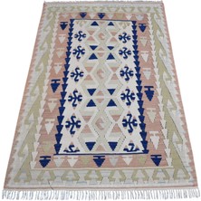 Zehra Abla Halı Vintage El Dokuma Nadir Pastel Pınarbaşı Kayseri Yün Kilim 7435