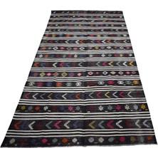 Kilim Antik El Dokuması 8m2 Doğal Karapınar Yörük Yün Kilim 1762 - Yeni - Çok Renkli