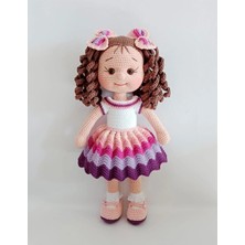 Hobilanka Festival Kıvırcık Saçlı Karnaval Bebek Amigurumi Organik Oyuncak