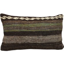 Zehra Abla Halı Yeni El Dokuma Dekorluk Lumbar Kilim Kırlent Yastık Kılıfı 7497