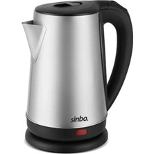 Varsoph Çelik Kettle Su Isıtıcısı Kablosuz Kullanım 1.8lt 360 Derece Dönebilme Otomatik Kapanma SK-8026 (5468)