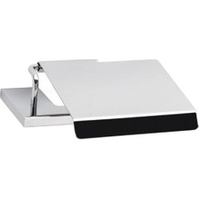 TeknoKapsül System Plaın Kapaklı Tuvalet Kağıtlığı Krom Renk 51X137X154 mm