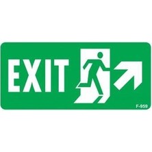 Belirtilmemiş Mey Ithalat® Exit Sağ Yukarı Uyarı Levhası 17,5X25 KOD:959