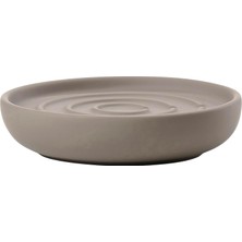 TeknoKapsül Zone Denmark Nova One Sabunluk, Sabunluk, Porselenden Yumuşak Dokunuşlu Kaplama, Çap 11 Cm, Yükseklik 2,5 Cm, Boz Kahverengi