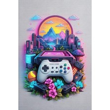 TeknoKapsül Gamser Şönil Oyuncu Odası Halısı Kaymaz Pamuk Tabanlı Yıkanabilir Antibakteriyel Gamer, Gaming Halısı 160X230