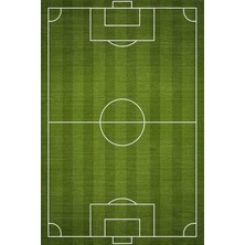 TeknoKapsül Field Şönil Oyuncu Odası Halısı Kaymaz Pamuk Tabanlı Yıkanabilir Antibakteriyel Gamer, Gaming Halısı 160X230