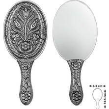 TeknoKapsül T8636 925 Ayar Gümüş Lale Motifli El Aynası