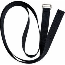 Jukon Yoga Kemeri Siyah 250 Cm 4 Cm Metal Tokalı Ayarlanabilir Yoga Pilates Esneme Kayışı Yoga Strap
