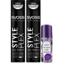 TeknoKapsül Syoss Style Plex Saç Spreyi 400 ml + Urban Go Nuts With Coconut Kuru Şampuan 75 ml Seti