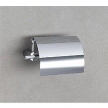 TeknoKapsül System Pro-Tech Kapaklı Tuvalet Kağıtlığı Krom Renk 87X94X160 mm