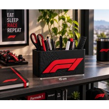 UstaPrint3D F1 Kalemlik 15 cm Formula 1 Temalı Masaüstü Organizer 3D Baskı