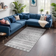TeknoKapsül Lima Kadife Kaymaz Pamuk Tabanlı Yıkanabilir Antibakteriyel Salon Halısı 160X230