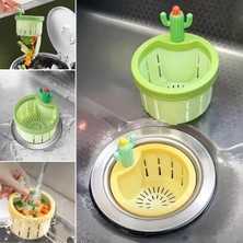 Varsoph Basmalı Kaktüs Mutfak Lavabo Süzgeci – Sebze Artıkları ve Yemek Kalıntıları Için Gider Filtresi (5468)