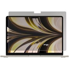 Mey İthalat Apple Macbook Air M2 13.6 Inç Uyumlu Hayalet Ekran Koruyucu, Yandan Görünmeyen Anti-Spy Gizlilik, 9h Temperli Nano Kırılmaz Esnek Cam 15:10