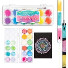 Mey İthalat Chroma Blends Sedef Sulu Boya Seti; 12 Renk, Yaratıcı Çocuklar ve Yetişkinler Için Suluboya Paketi, Taşınabilir Kılıfta Canlı Renkler, 6 Yaş ve Üzeri Için Sanat Malzemeleri, Fırça Dahil