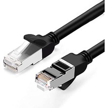 Mey İthalat Cat6 Ethernet Kablosu, Saf Bakır Metal Konnektörlü, Siyah, 3 Metre