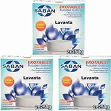 Mey İthalat Lavanta Kokulu Nem Alıcı Yedek Tablet, 3'lü, 2 x 250 Gram