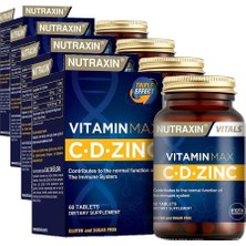 Mey İthalat C-D-Çinko Vitamin Kompleksi, 60 Tablet, 4 Paket