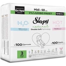 Mey İthalat 3 Numara Midi Bebek Bezi, 68 Adet, Natural Double Soft Avantajlı Mega Paket