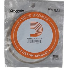 Mey İthalat BW047 Akustik Tek Gitar Teli, 80/20 Bronze Wound, 047, (Mi), Paket
