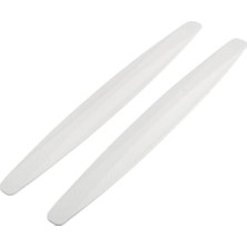 Mey İthalat Karbon Desenli Esnek Tampon Koruma Bandı Ön Veya Arka Tampon Koruyucu Şerit Yumuşak Bant Araba Tampon Köşe Koruyucusu 2'li Set Beyaz