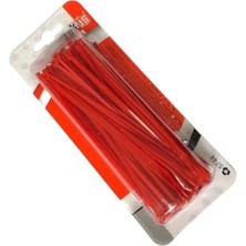 Mey İthalat Kırmızı Cırt Kelepçe Kablo Bağı Seti, 100 mm x 2.5 Mm, 100 Adet, Pratik ve Dayanıklı Kablo Düzenleyici