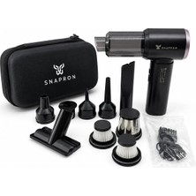 Varsoph Oto Araç - 2ın1 Şarjlı 80W - 12000PA 9 Başlık - 3 Filtre El Tipi Basınçlı Hava Üfleme - Araç Süpürge Makinesi Taşıma Çantalı SNV-3002 (5468)
