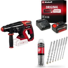 Mey İthalat Te-Hd 18/20'li; Solo Akülü Pnömatik Matkap + 18V 4,0 Ah Pxc Starter Kit, Akü ve Şarj Cihazı + Sds Plus Uç Seti 7 Parça, 6-14/160 mm