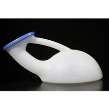 Mey İthalat Kapaklı Idrar Kabı, 800 Ml, Unisex Hasta Ördeği, Ölçüm Skalasız, Yıkanabilir, Beyaz