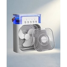 TCX Mini Klima Fan USB Şarjlı 3'ü 1 Arada 500 ml Su Hazneli