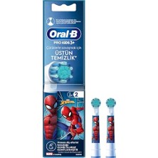 Mey İthalat Çocuklar Için Spiderman Şarjlı Diş Fırçası Yedek Başlığı, 2 Adet