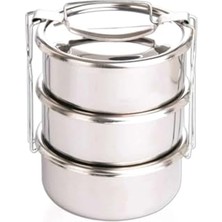 Mey İthalat Çelik Sefer Tası 3'lü Set 12X6 Cm, NDMNDM2148