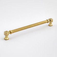 Mey İthalat 224 mm Gold Altın Metal Dayanıklı Talas Tırtıklı Kulp Kapak Kulpu Mobilya Çekmece Dolap Kulpları